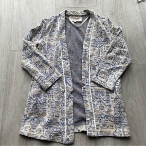 River Island Blue and Cream Knit Cardigan